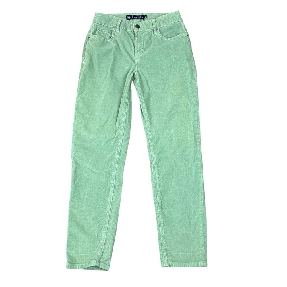 Boden Denim Cord Girlfriend Green Corduroy Ankle Pants Size 4P